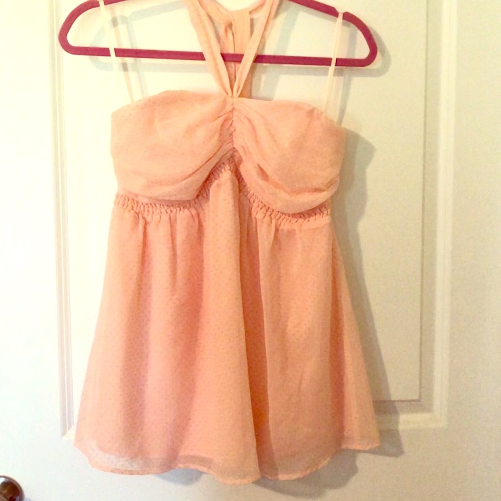 Like new Express Peach chiffon babydoll halter